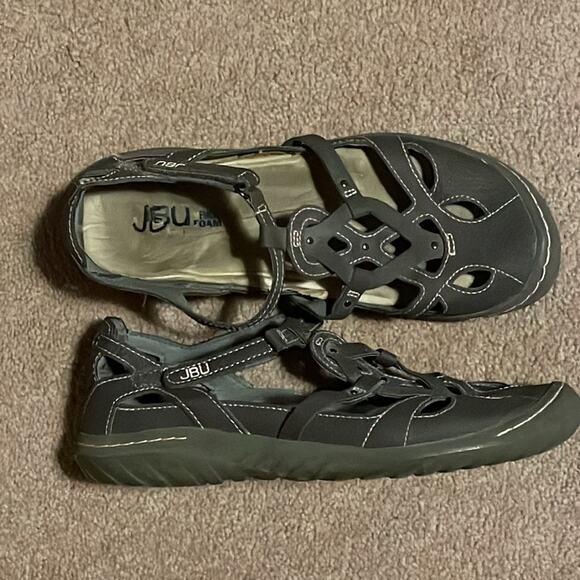 JBU Gray Leather Sandals. 7.5 - Picture 3 of 4